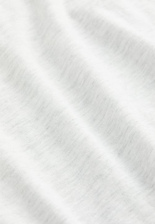 H&M - Printed T-shirt - light grey marl/boston