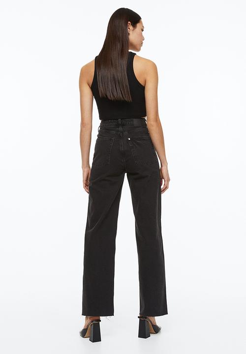 H&M - Wide ultra high jeans - black