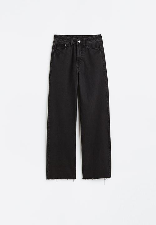 H&M - Wide ultra high jeans - black