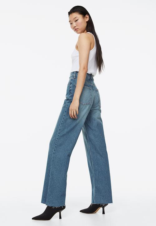 H&M - Wide ultra high jeans - denim blue