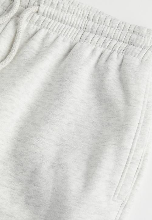 H&M - High-waisted joggers - light grey marl