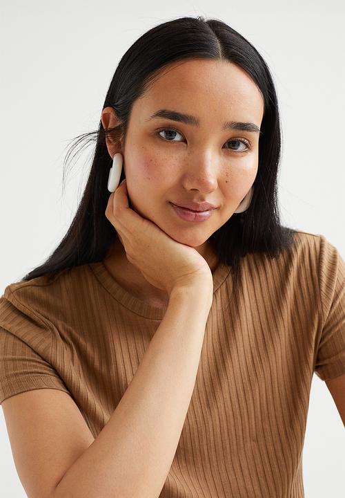 H&M - Mama ribbed T-shirt - dark beige
