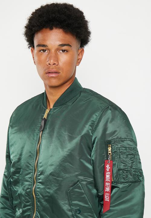 Alpha Industries - Ma 1 classic flight jacket - green & orange 