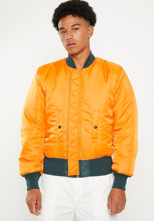 Alpha Industries - Ma 1 classic flight jacket - green & orange 