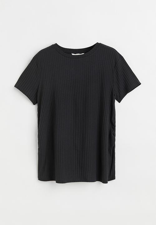 H&M - Mama ribbed T-shirt - black