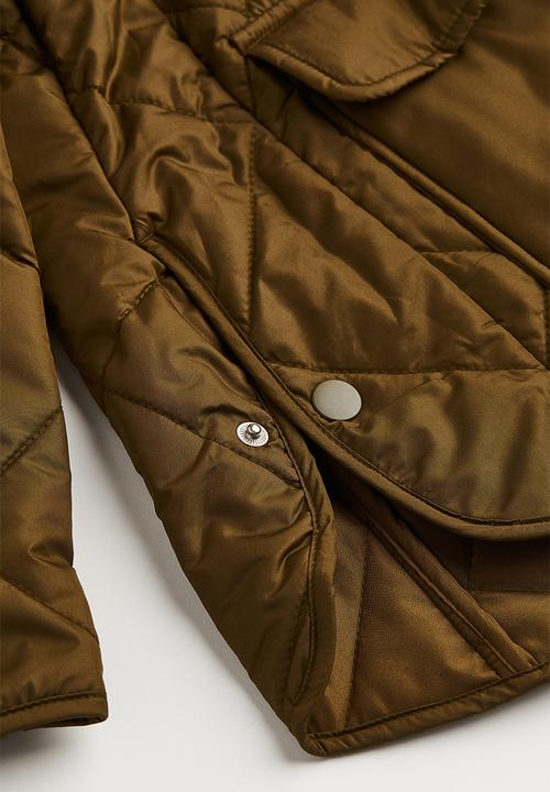 H&M - Oversized quilted jacket - dark khaki green