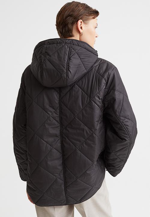 H&M - Oversized quilted jacket - black
