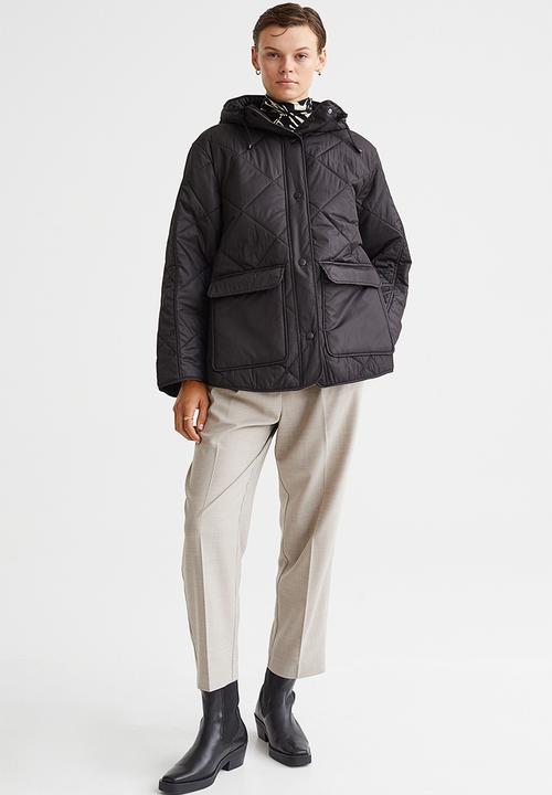 H&M - Oversized quilted jacket - black
