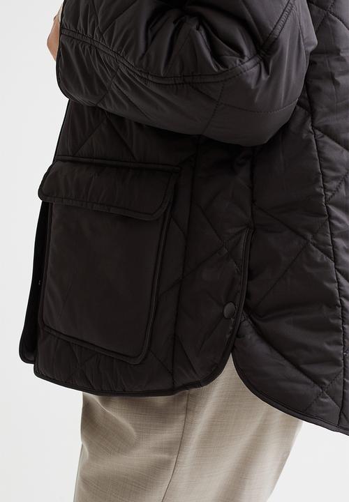H&M - Oversized quilted jacket - black