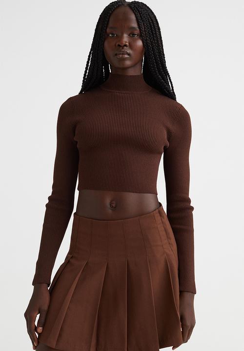H&M - Pleated skirt - dark brown