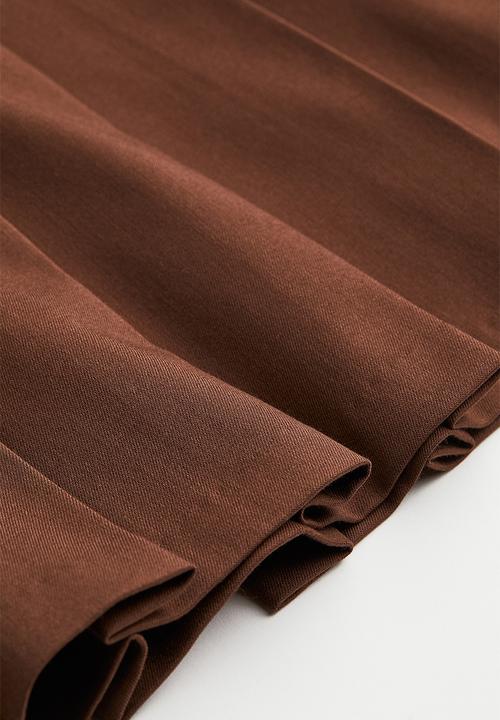H&M - Pleated skirt - dark brown