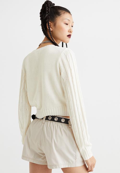 H&M - Cable-knit cardigan - cream