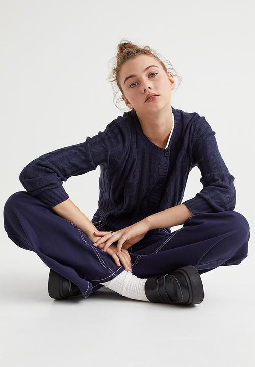 H&M - Cable-knit cardigan - dark blue