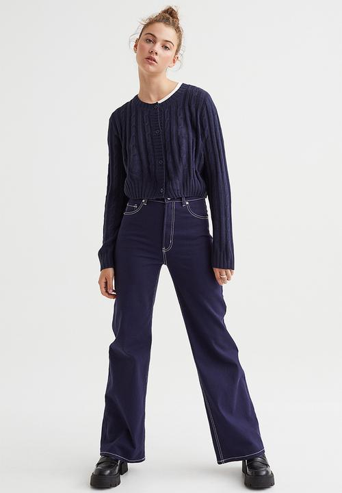 H&M - Cable-knit cardigan - dark blue