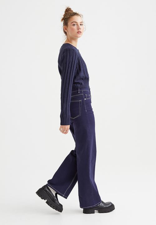 H&M - Cable-knit cardigan - dark blue