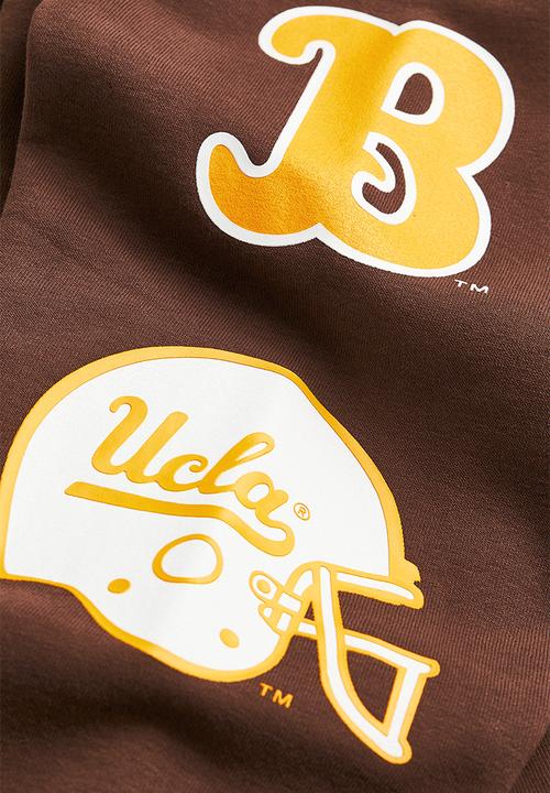 H&M - Oversized printed sweatshirt - dark brown/ucla