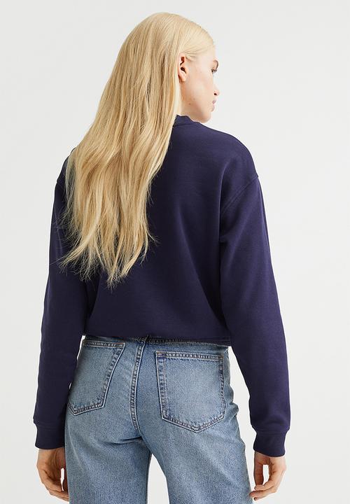 H&M - Printed sweatshirt - dark blue/california