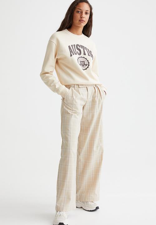 H&M - Printed sweatshirt - light beige/austin