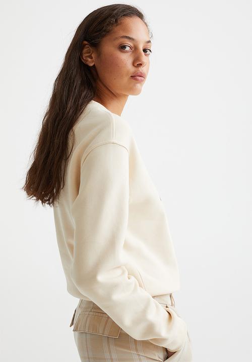 H&M - Printed sweatshirt - light beige/austin
