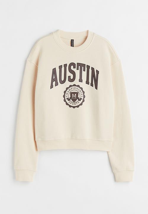 H&M - Printed sweatshirt - light beige/austin