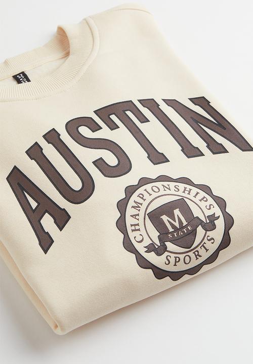 H&M - Printed sweatshirt - light beige/austin