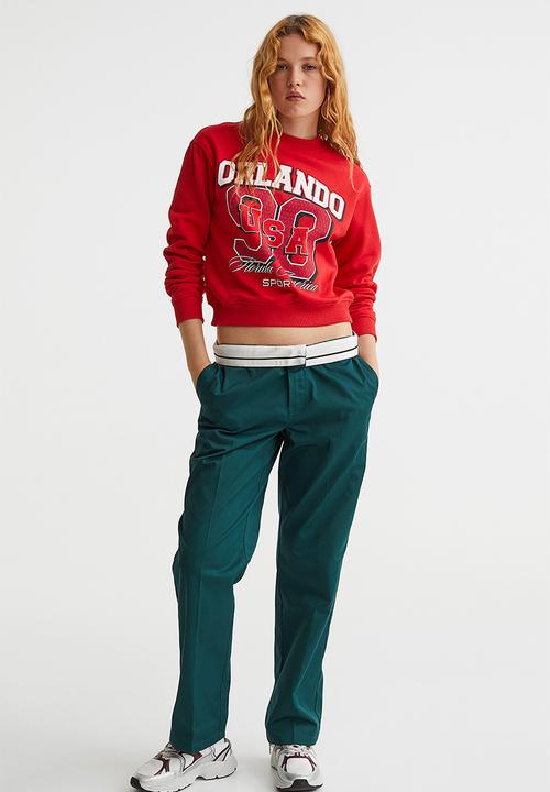 H&M - Printed sweatshirt - red/orlando