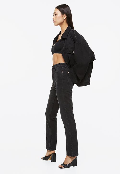 H&M - Vintage straight high jeans - black