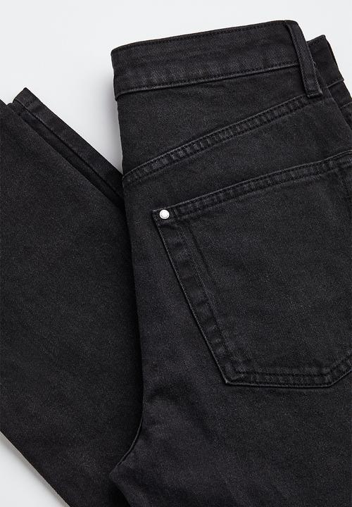 H&M - Vintage straight high jeans - black
