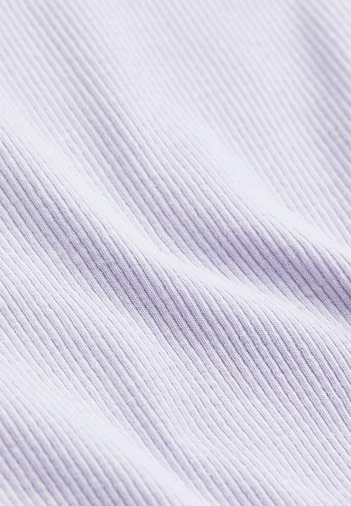 H&M - Ribbed cropped top - light purple