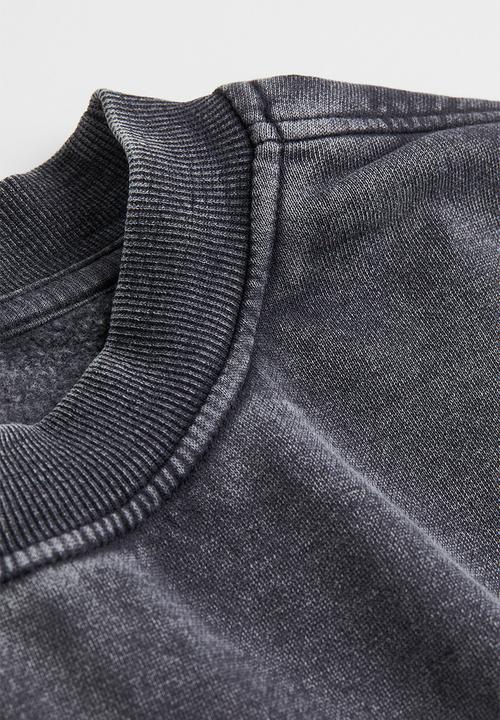 H&M - Oversized printed sweatshirt - dark grey/nyc champs