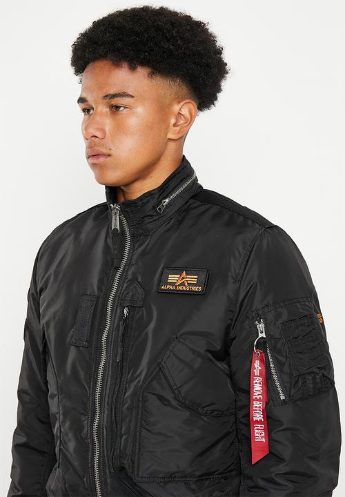Alpha Industries - Engine jacket embroidered patch - black & orange