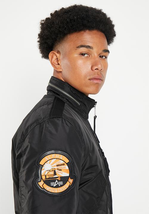 Alpha Industries - Engine jacket embroidered patch - black & orange