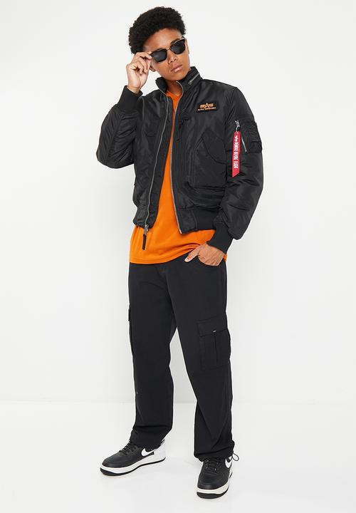 Alpha Industries - Engine jacket embroidered patch - black & orange