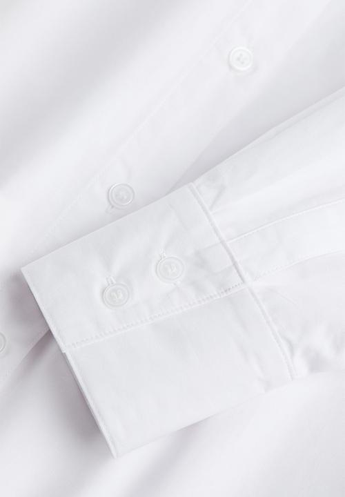 H&M - Oversized poplin shirt - white