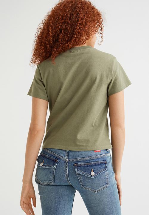 H&M - Printed T-shirt - khaki green/sublime