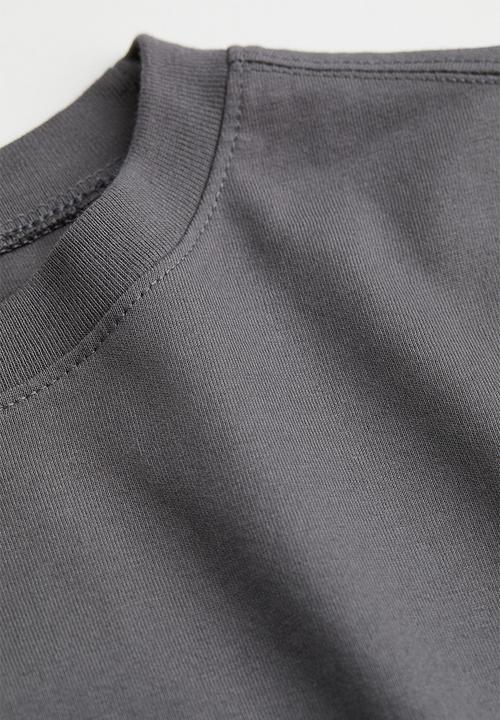 H&M - Boxy T-shirt - dark grey