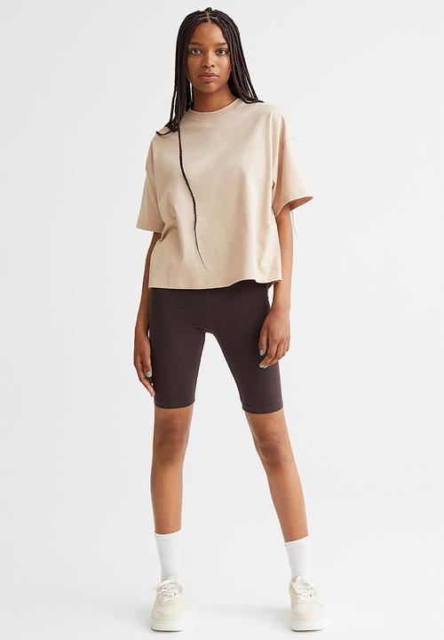 H&M - Boxy T-shirt - beige