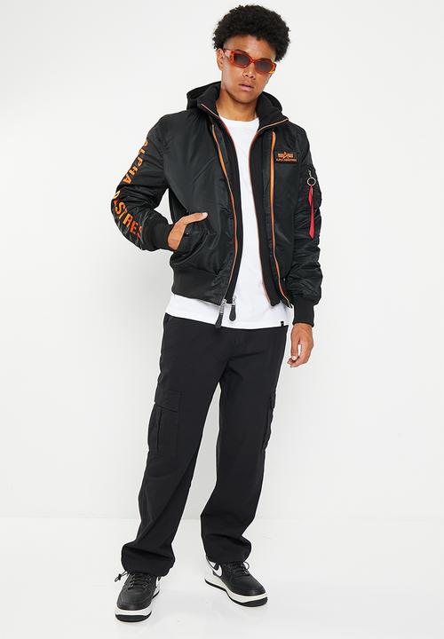 Alpha Industries - Ma 1 dtec se hood jacket - black & orange
