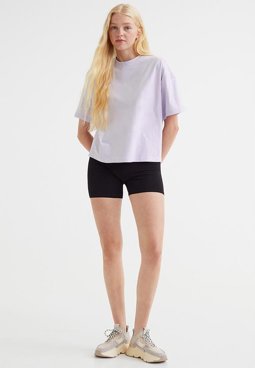 H&M - Boxy T-shirt - light purple