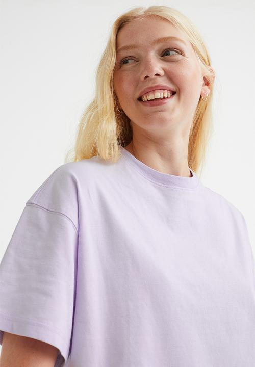 H&M - Boxy T-shirt - light purple
