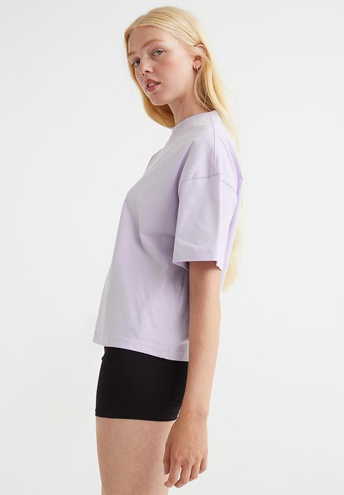 H&M - Boxy T-shirt - light purple