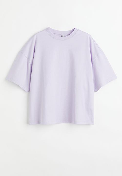 H&M - Boxy T-shirt - light purple