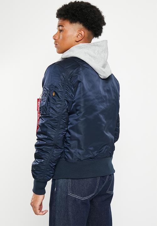 Alpha Industries - Ma 1 dtec se hood jacket - rep blue