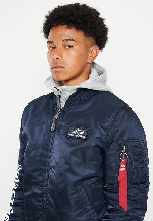 Alpha Industries - Ma 1 dtec se hood jacket - rep blue