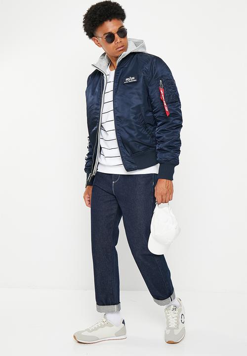 Alpha Industries - Ma 1 dtec se hood jacket - rep blue