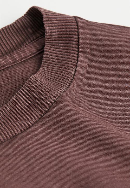 H&M - Oversized printed T-shirt - dark brown/ohio