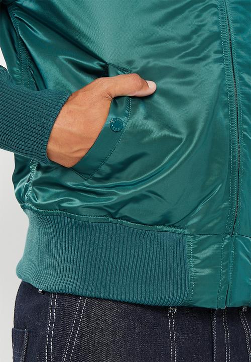 Alpha Industries - Ma 1 dtec detachable hood grey - deep petrol
