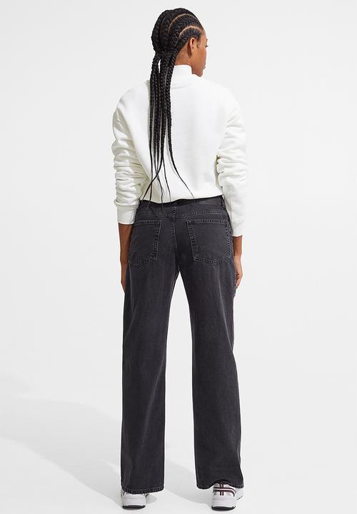 H&M - Wide low waist jeans - black