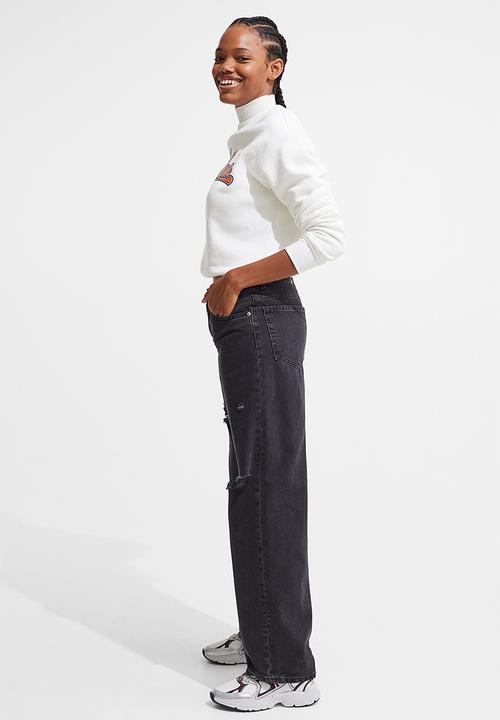 H&M - Wide low waist jeans - black