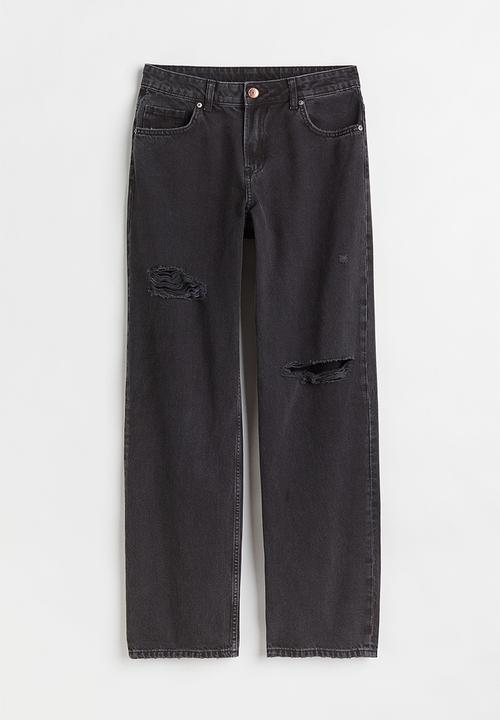 H&M - Wide low waist jeans - black